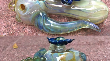 Blue Flower Spoon Pipe