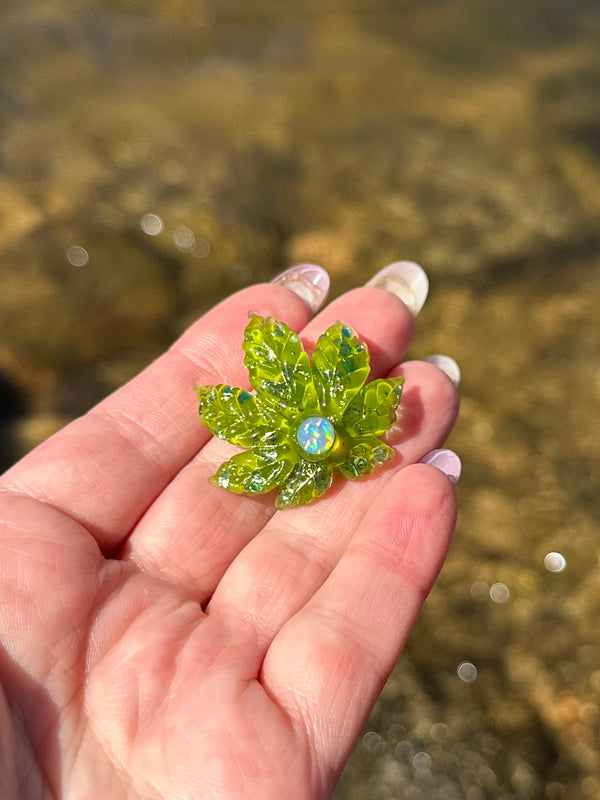 Sparkly Canna Leaf Green