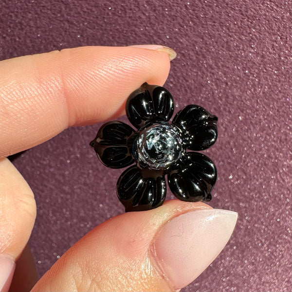 Dichro Flower Pendant - Galaxy with Chrome Sparkle