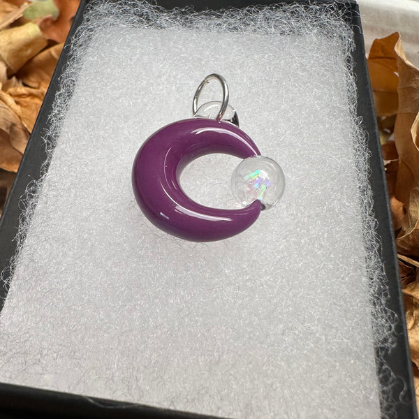 Moon Spinner Pendant - Purple