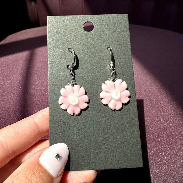 Cherry Blossom Earrings #4 2mm Opal