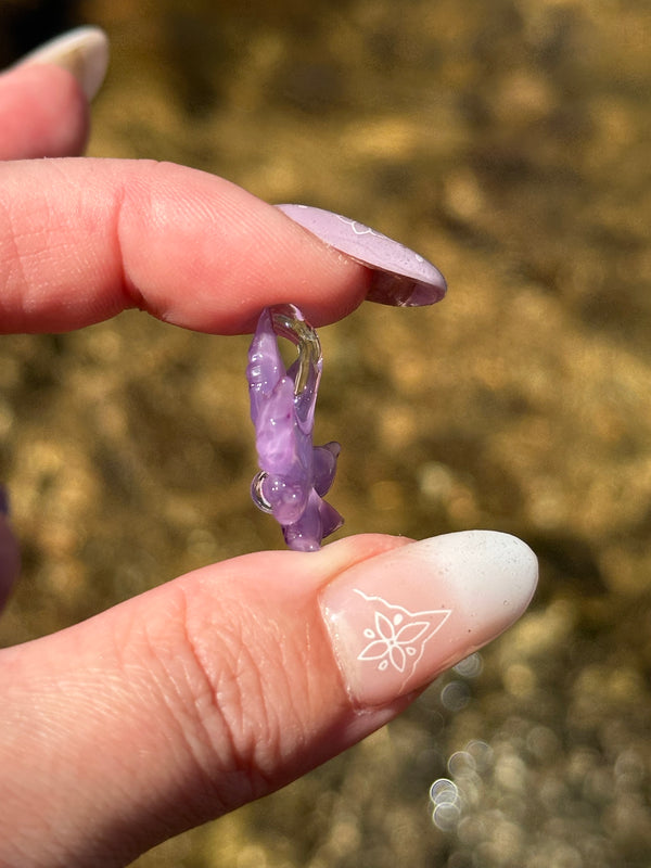 Mini Canna Leaf Pendant Purple