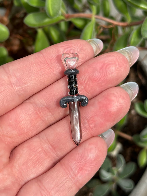 Mini Blade Pendant Black & Gold