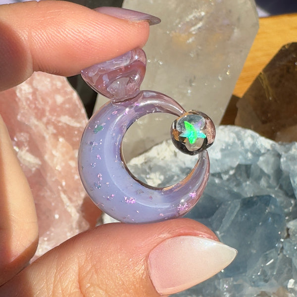 Moon Spinner Lavendar Opal with Sparkle