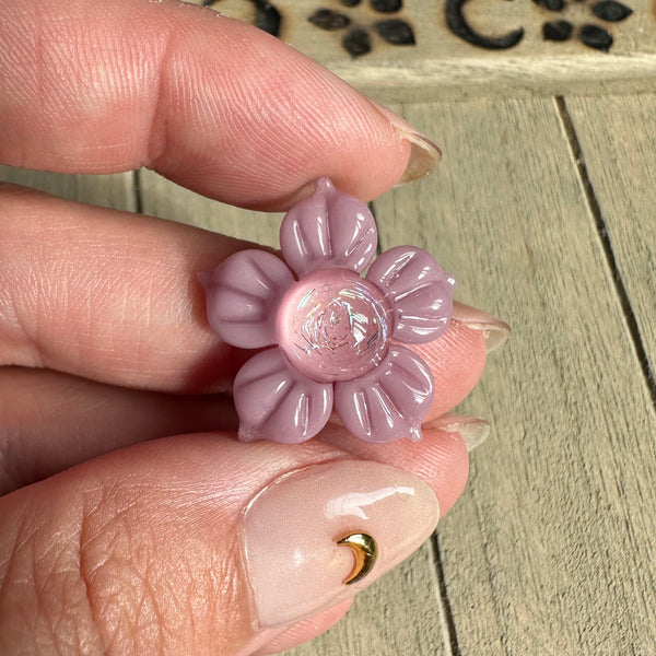 Dichro Flower Pendant - Peach Mauve