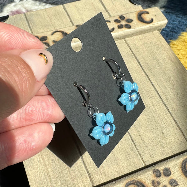 Blue Flower Earrings