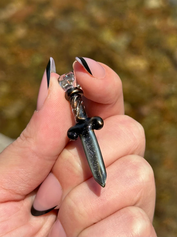 Electrum Mini Blade Pendant