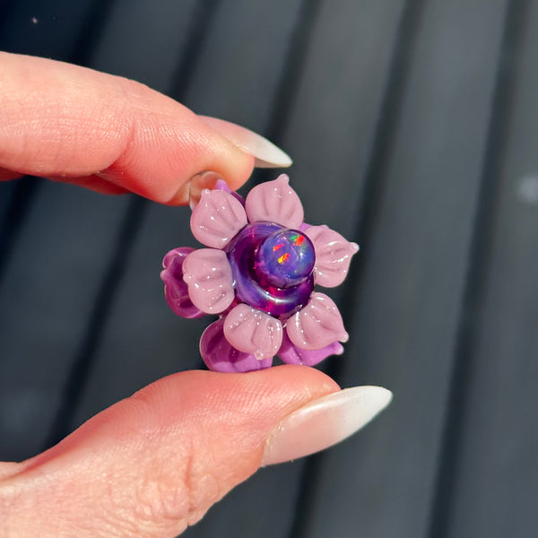 Purple Mini Spinner Flower Pendant