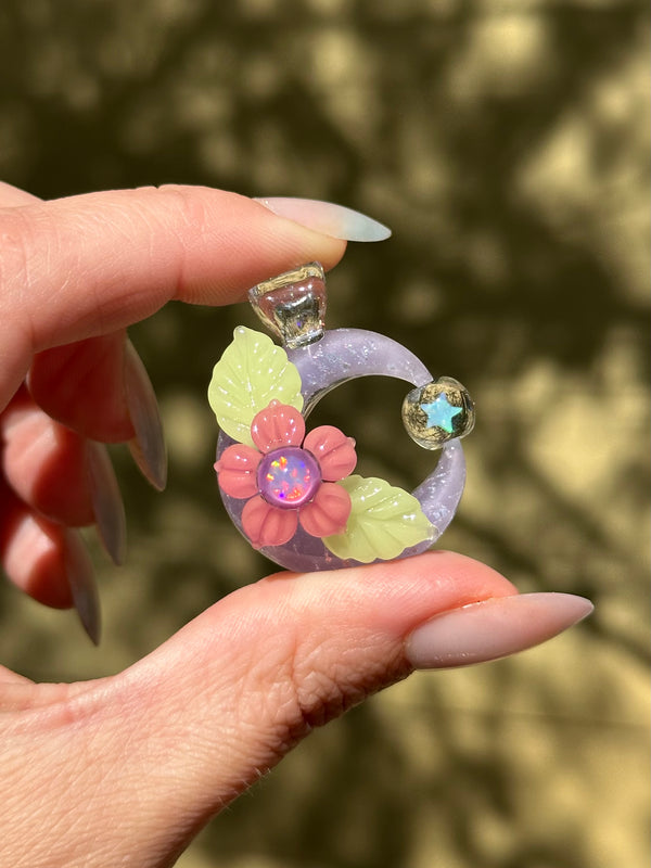 Sparkle Moon Spinner Purple & Pink (CFL leaves)