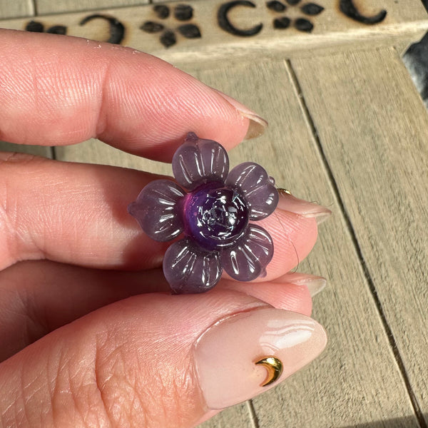 Dichro Flower Pendant - Purple Wildberry