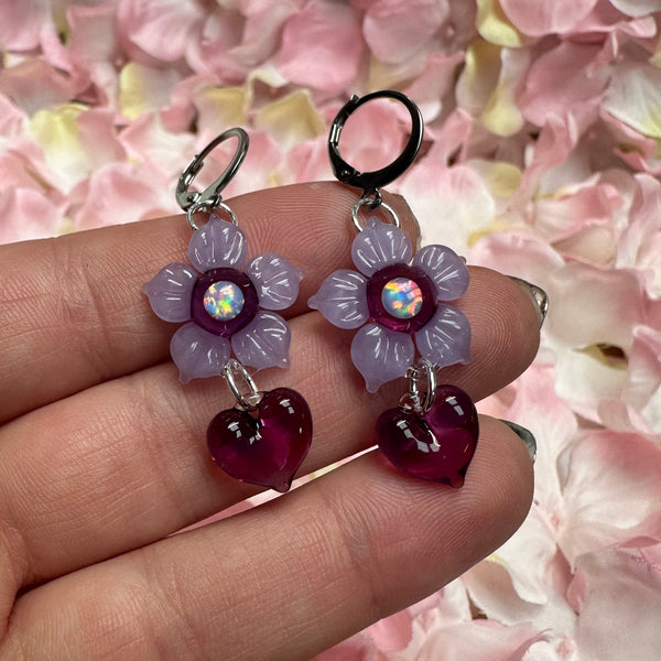 Valentine’s Earrings - Purple