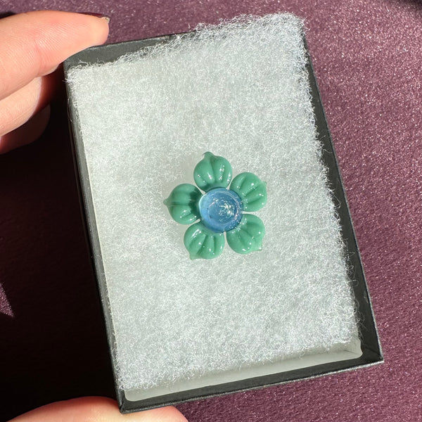 Dichro Flower Pendant Aqua & Neptune