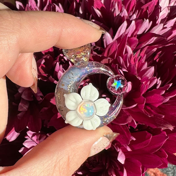 Moonflora Spinner - Peach Agate and White