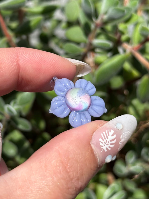 Pastel Rainbow Dichro Flower Light Periwinkle