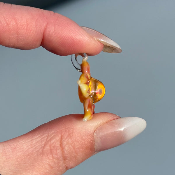 Opal & Dichro Flower Pendant Yellow