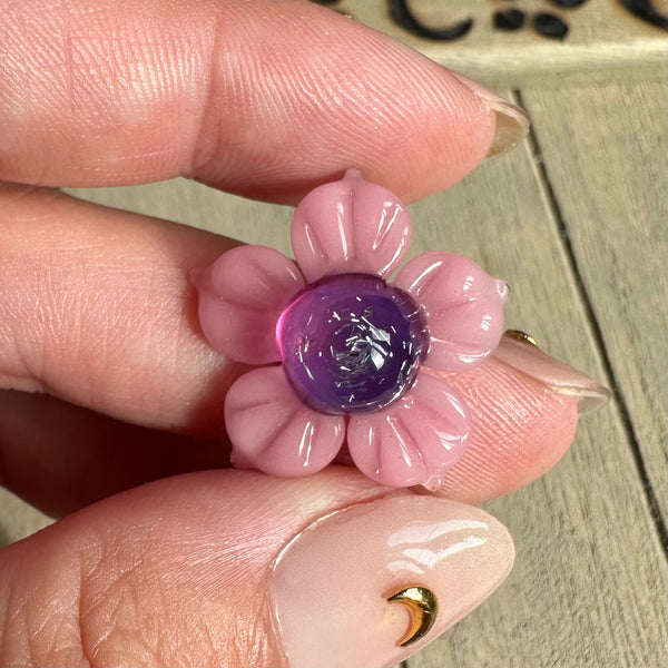 Dichro Flower Pendant - Royal Jelly Blush