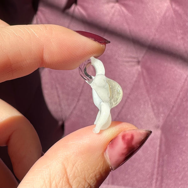 Dichro Flower Pendant Glow In The Dark White & Glopal
