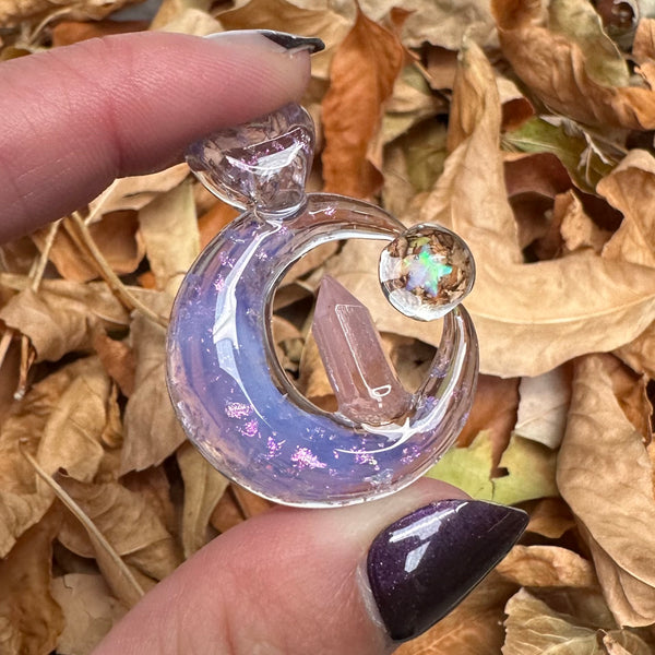 Moon Crystal Spinner - Lavendar and Peach