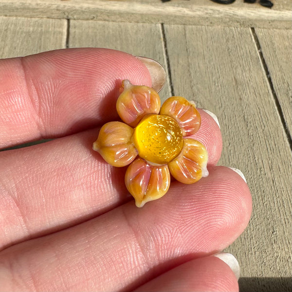 Dichro Flower Pendant - Serendipity Yellow
