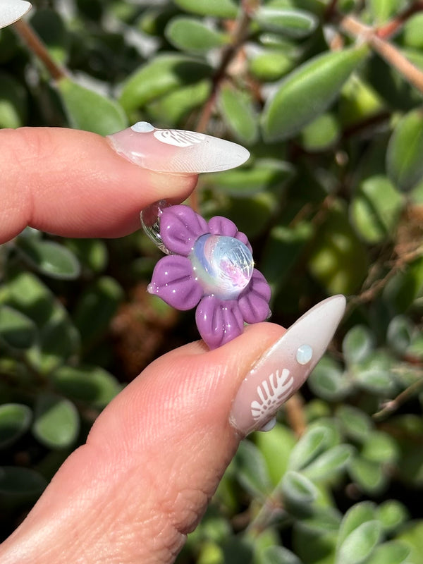 Pastel Rainbow Dichro Flower Spring Purple