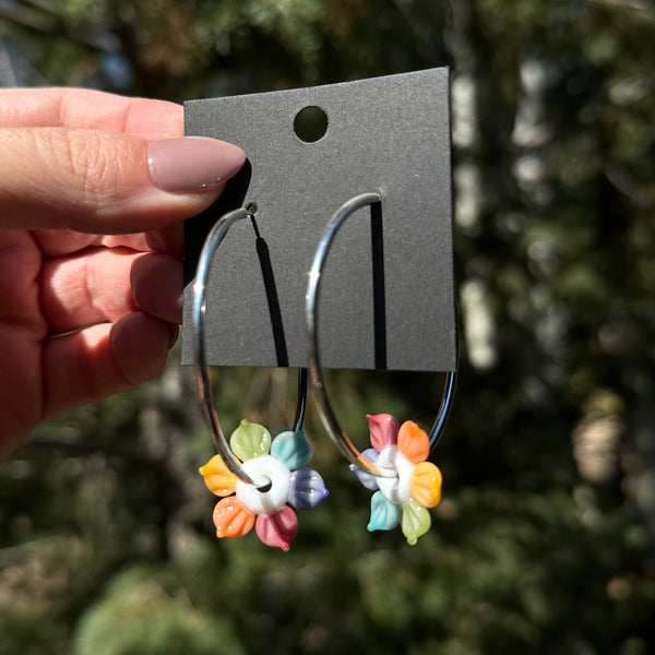 Spinner Hoops in Pastel Rainbow