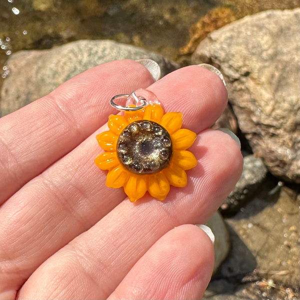 Sunflower Glass Pendant #1