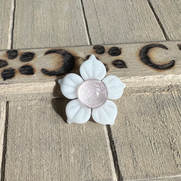 Dichro Flower Pendant - Peach White