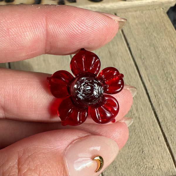 Dichro Flower Pendant - Ruby