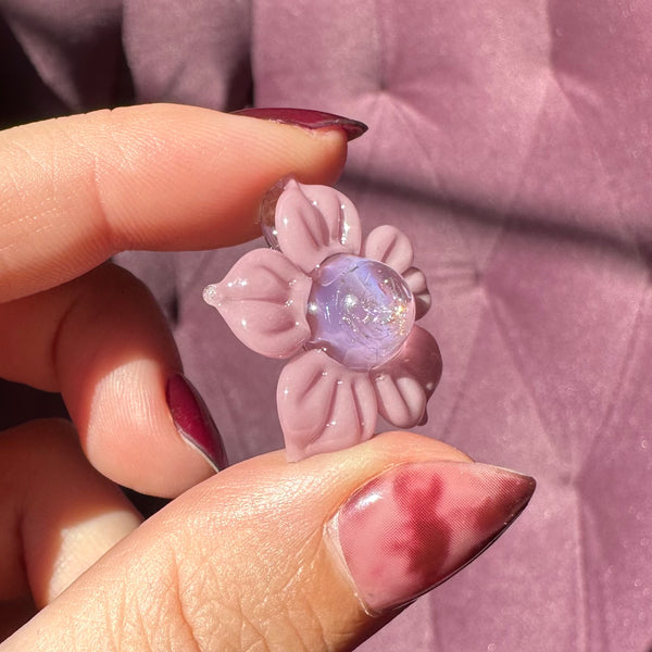 Dichro Flower Pendant Mauve & Lilac