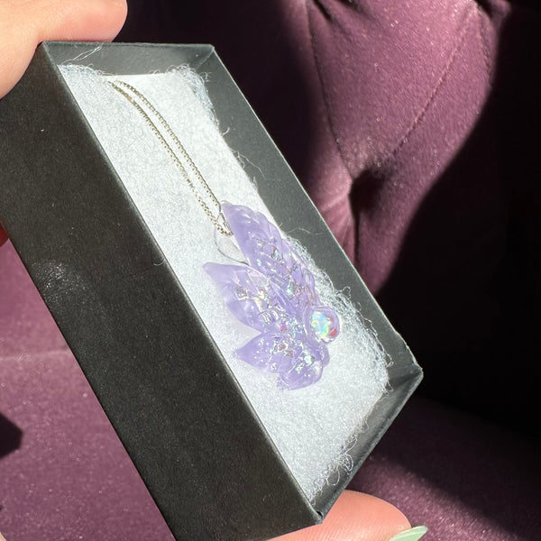 Sparkly Canna Leaf Purple Satin