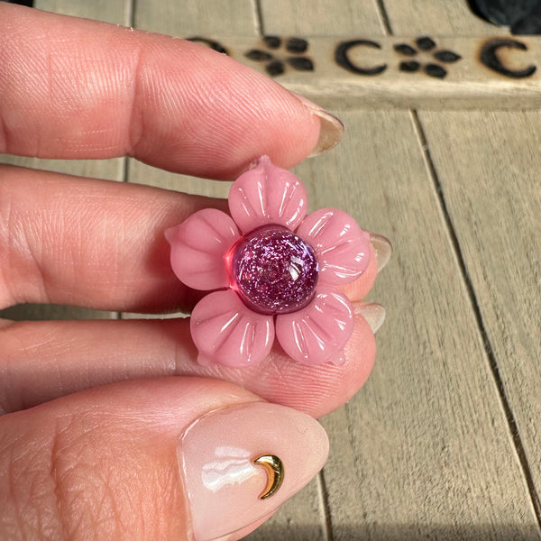 Dichro Flower Pendant - Blush Telemagenta