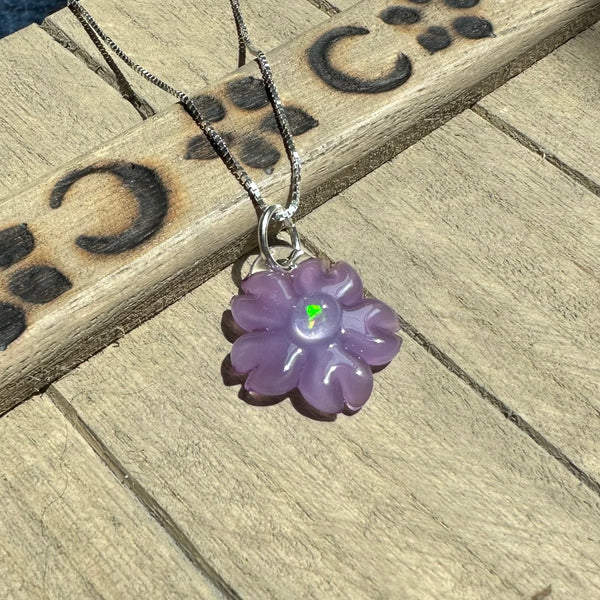 Purple Cherry Blossom Charm