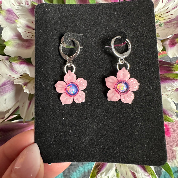 Opal Flower Earrings Blush Pinkerton