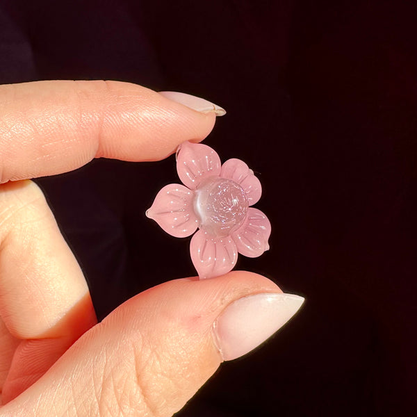 Dichro Flower Pendant Blush and Bubblegum