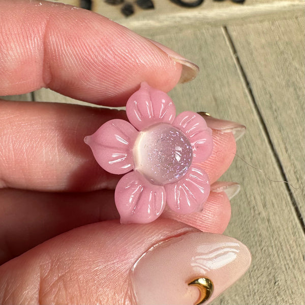 Dichro Flower Pendant - Pastel Blush