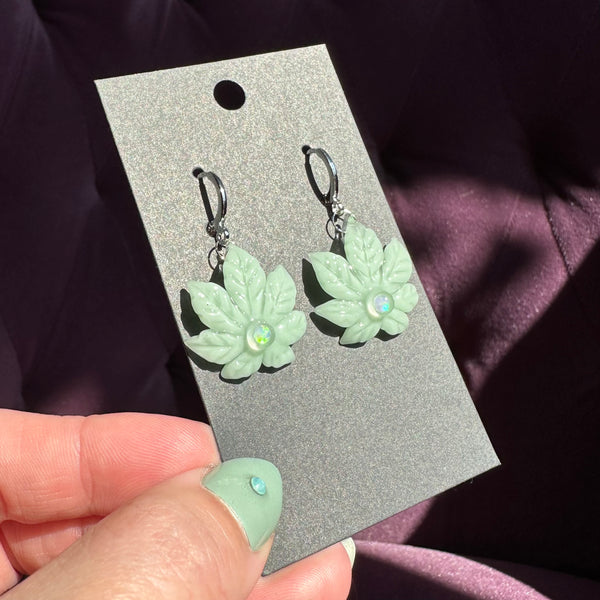 Canna Leaf Earrings