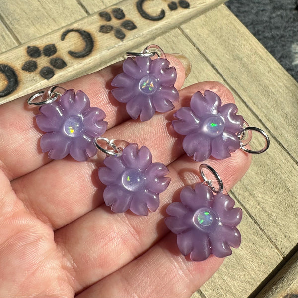 Purple Cherry Blossom Charm