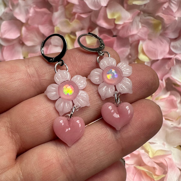 Valentine’s Earrings - Pastel Pink
