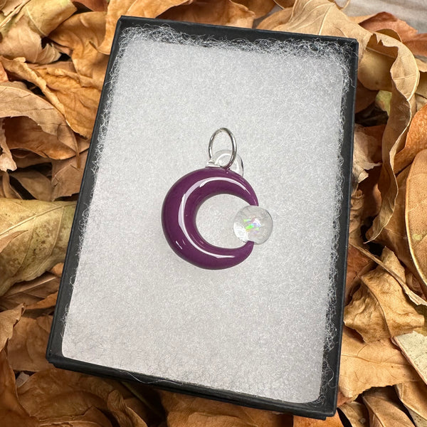 Moon Spinner Pendant - Purple