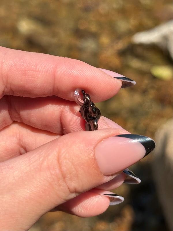 Tiny Electrum Flower Charm #2