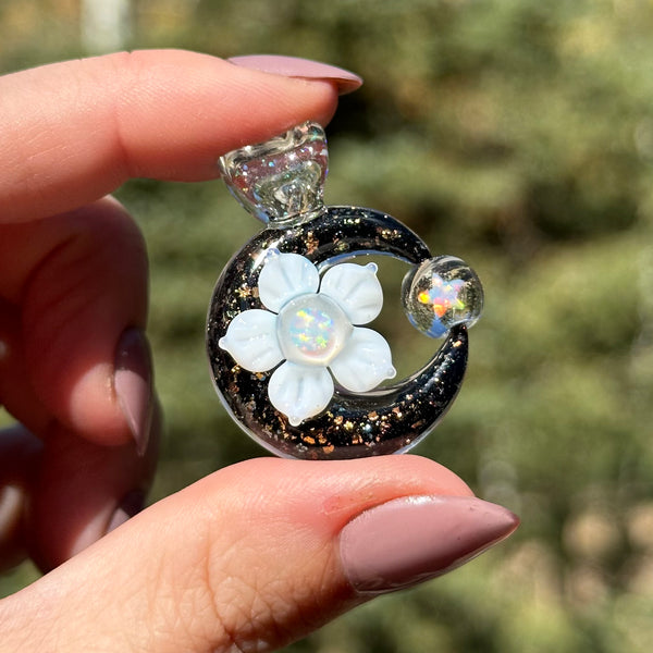 Sparkle Moon Spinner Gold Black White