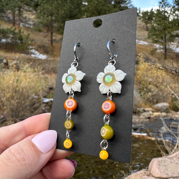 Abigail Castagnaro Collab Earrings Layered Citrus