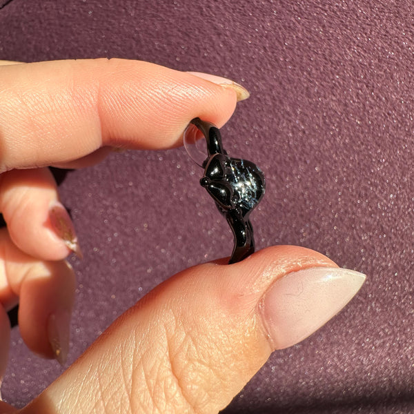 Dichro Flower Pendant - Galaxy with Chrome Sparkle