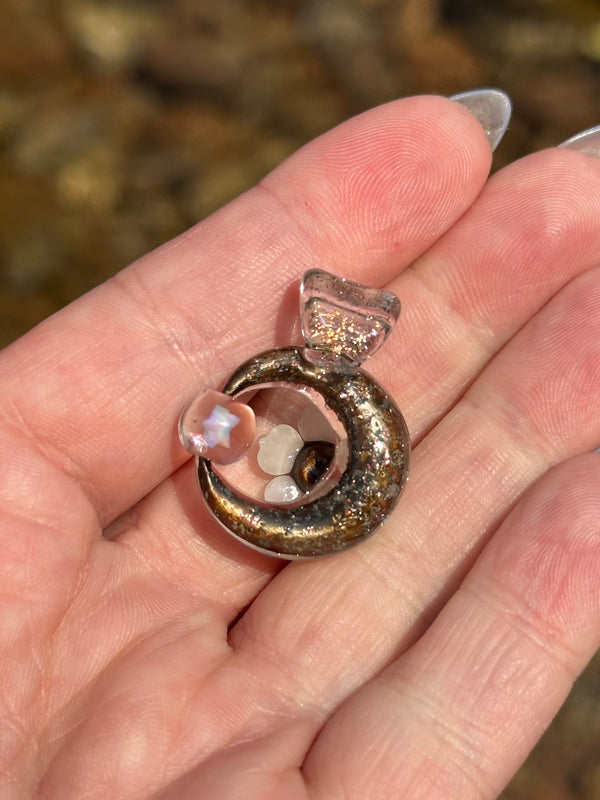 Electrum Moonflora Spinner Pendant