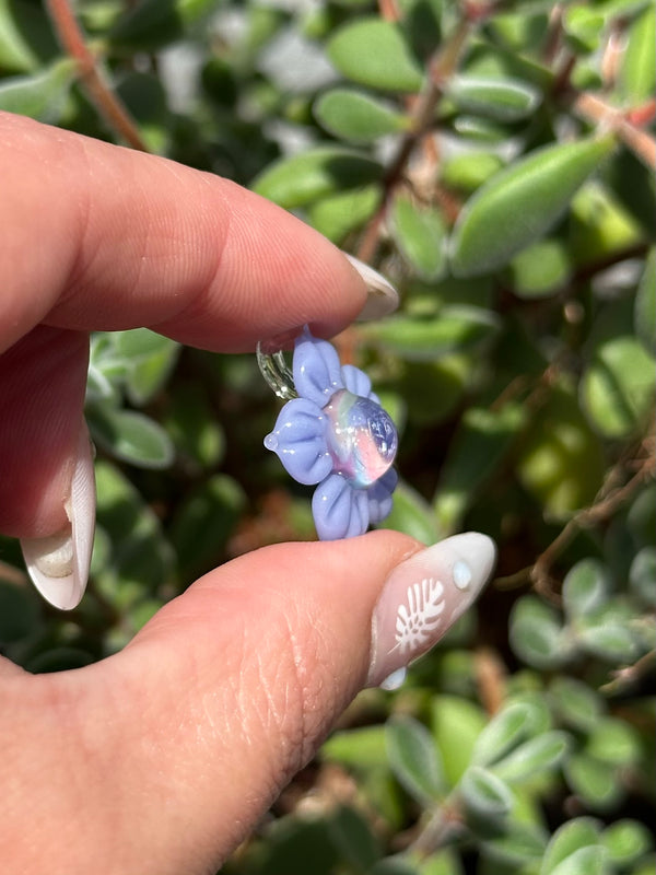 Pastel Rainbow Dichro Flower Light Periwinkle