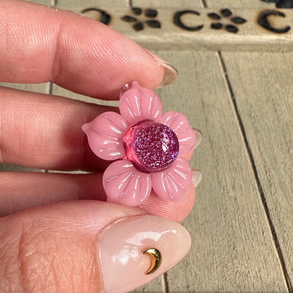 Dichro Flower Pendant - Blush Telemagenta