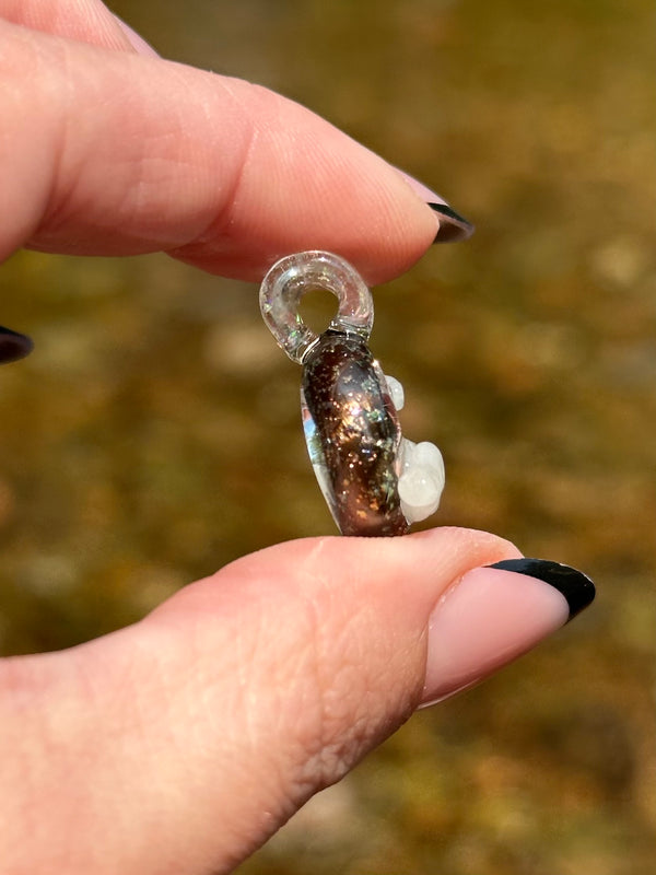 Small Electrum Moon Spinner w/ Clouds