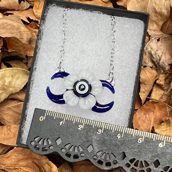 Triple Moon w/ Flower - Evil Eye glow-in-the-dark
