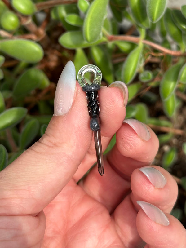 Mini Blade Pendant Black & Gold
