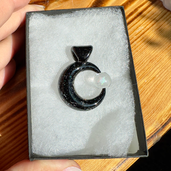 Moon Spinner Black Crushed Opal